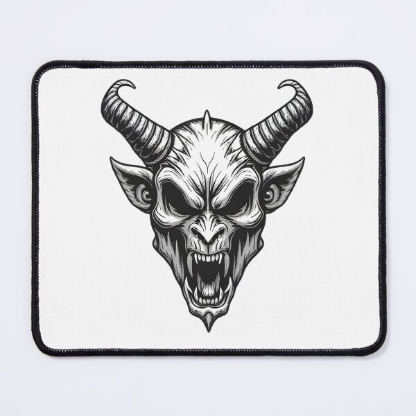 Item preview, Demonic Goat Skull – Dark Gothic Horned Beast Illustration designed and sold by Kavya Art.