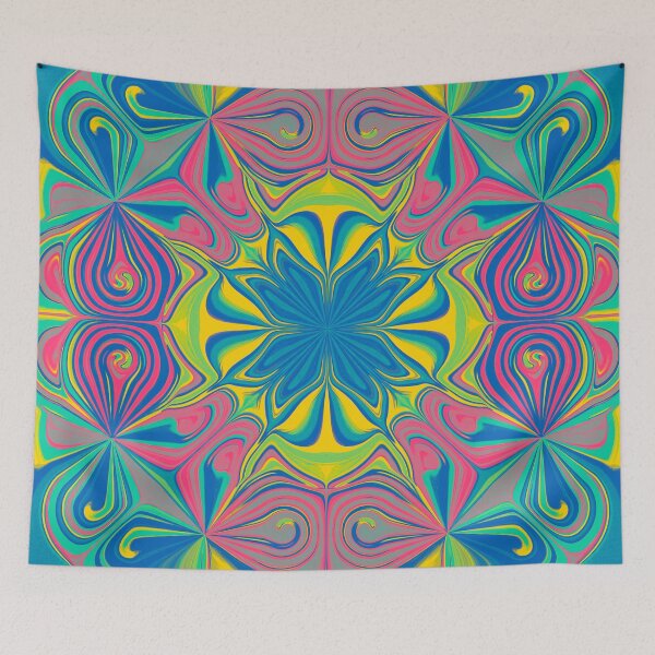 Item preview, mandala art with intense colors designed and sold by Feral Lines Studio .