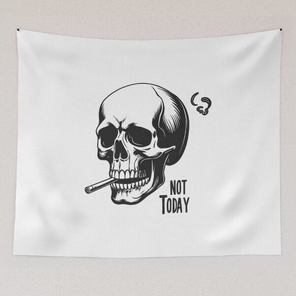 Item preview, Not Today Skull – Dark Humor Streetwear Graphic Design designed and sold by Kavya Art.