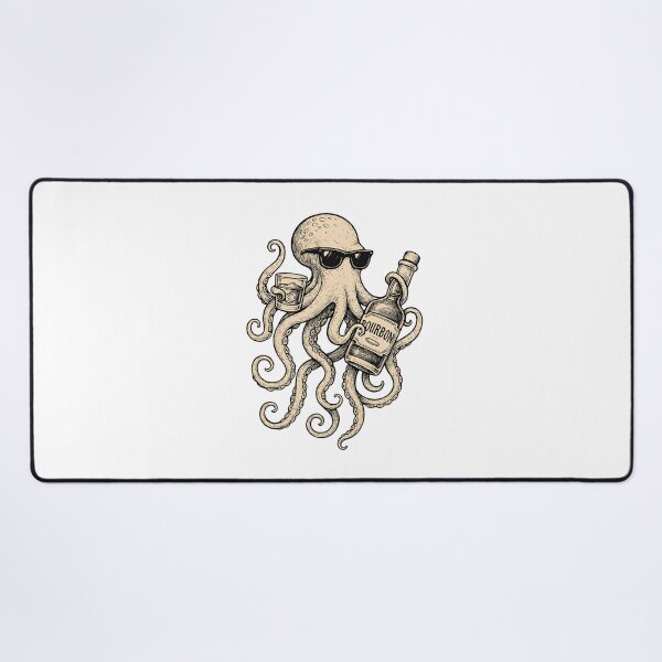 Item preview, Octopus Drinking Bourbon Wine Art designed and sold by issan-exe.