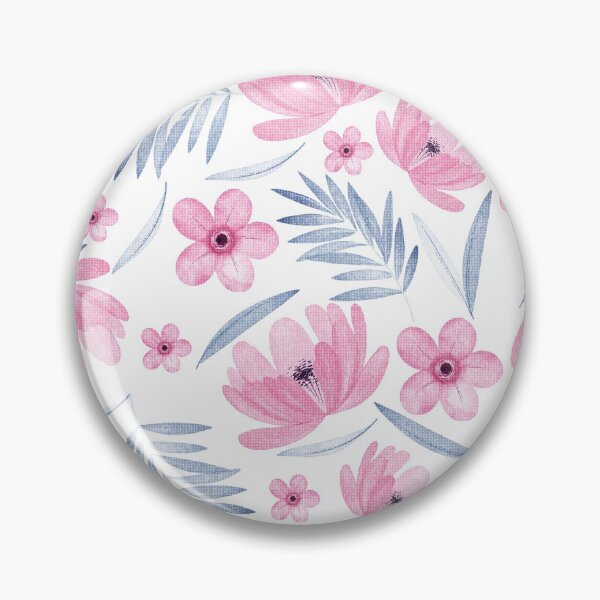 Item preview, soft dreamy pink flora watercolor pattern designed and sold by DreamyLayer.