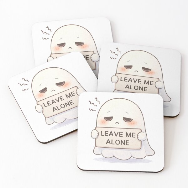 Item preview, Leave Me Alone Ghost | Cute Kawaii Aesthetic | Introvert Mood Design designed and sold by The Mood Index.