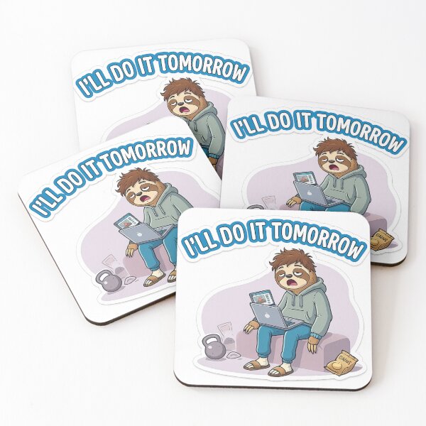 Item preview, Lazy Sloth Procrastinator - I'll Do It Tomorrow Funny Fitness designed and sold by irfanshikh.