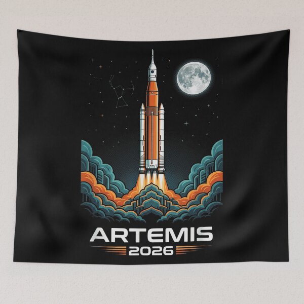 Item preview, Artemis 2026 Moon Mission SLS Rocket Space Exploration Launch Poster designed and sold by LakenDraphil.