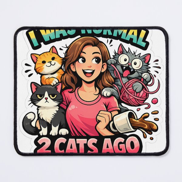 Item preview, Funny Cat Lover Girl With Cats designed and sold by GGAUL.