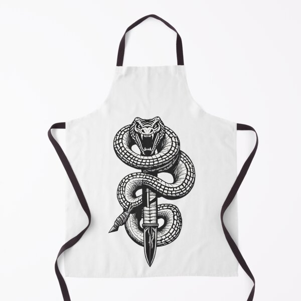 Item preview, Venom Strike – Snake & Dagger Tattoo Style Design designed and sold by Kavya Art.
