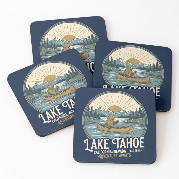Item preview, Lake Tahoe 1861 Bear Canoeing Sand Harbor Nevada Lake Tahoe Summer designed and sold by Milasneeze.