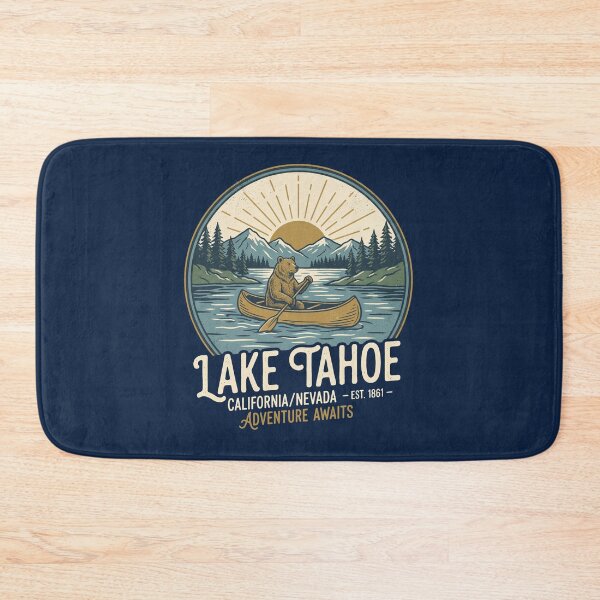 Item preview, Lake Tahoe 1861 Bear Canoeing Sand Harbor Nevada Lake Tahoe Summer designed and sold by Milasneeze.