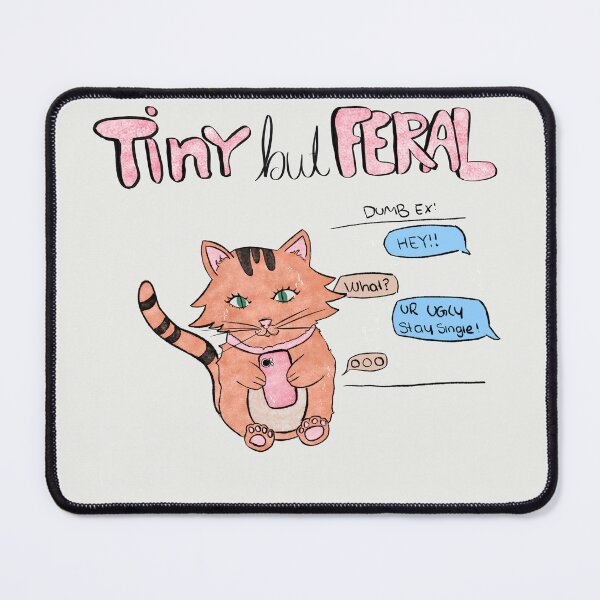 Item preview, Orange Glitter cat jesting their Ex through Text: unhinged Meme designed and sold by StudioSamanthaa.