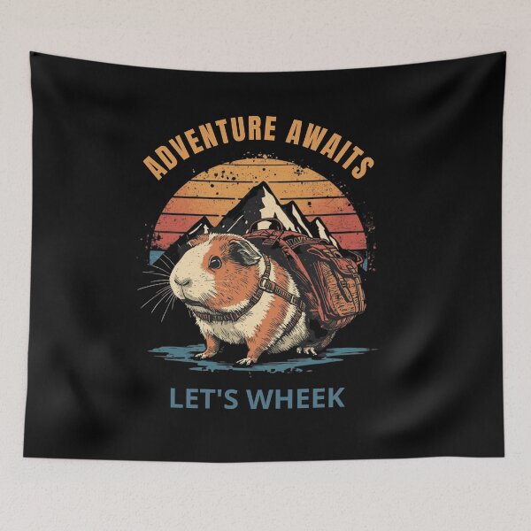 Item preview, Adventure Guinea Pig Hiking Outdoor Nature Fan designed and sold by TeeArtWorld.