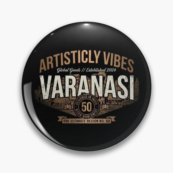 Item preview, Vintage Varanasi City Graphic - Retro Indian Heritage Typography designed and sold by ArtisticlyVibes.
