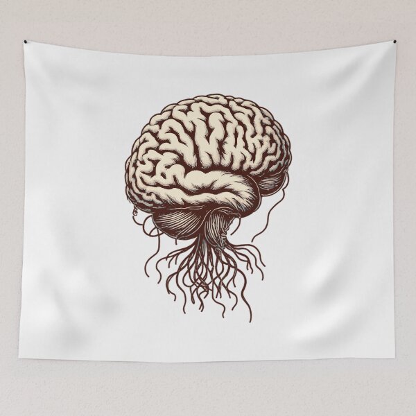 Item preview, Rooted Mind – Brain Growth Illustration designed and sold by Kavya Art.