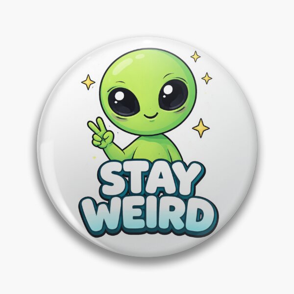 Item preview, Stay Weird Cute Alien Design – Funny Aesthetic Quote designed and sold by DivineTrident.