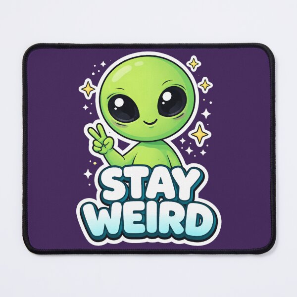 Item preview, Stay Weird Cute Alien Design – Funny Aesthetic Quote designed and sold by DivineTrident.