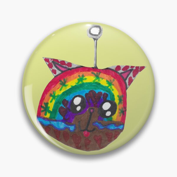 Item preview, Rainbow Cat Head with Antenna designed and sold by nimbfeja.