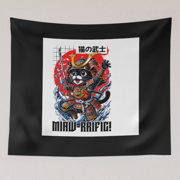 Item preview, Miaw-rrific Feline Japanese Armor Katana Art designed and sold by Tsugraf Designs.