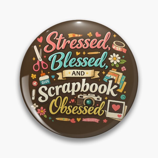 Item preview, Stressed, Blessed and Scrapbook Obsessed – Cute Craft Lover Design designed and sold by blankTeeShirt.