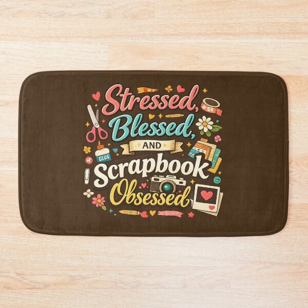 Item preview, Stressed, Blessed and Scrapbook Obsessed – Cute Craft Lover Design designed and sold by blankTeeShirt.