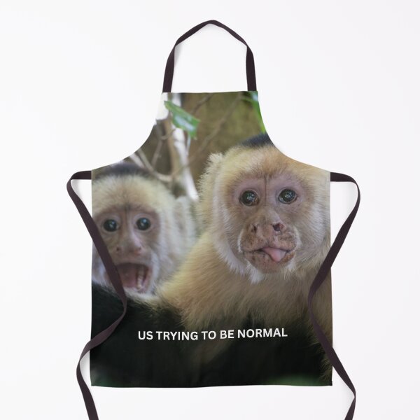 Item preview, Us Trying To Be Normal Monkey Meme Funny Friendship Sticker Chaotic Duo Humor Gift designed and sold by WildFrameNature.