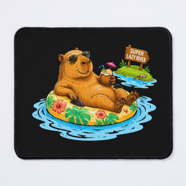 Item preview, Super Lazy River Capybara – Chill Summer Vibes Cute Relaxing Animal Float Design designed and sold by AnimalMarvels.