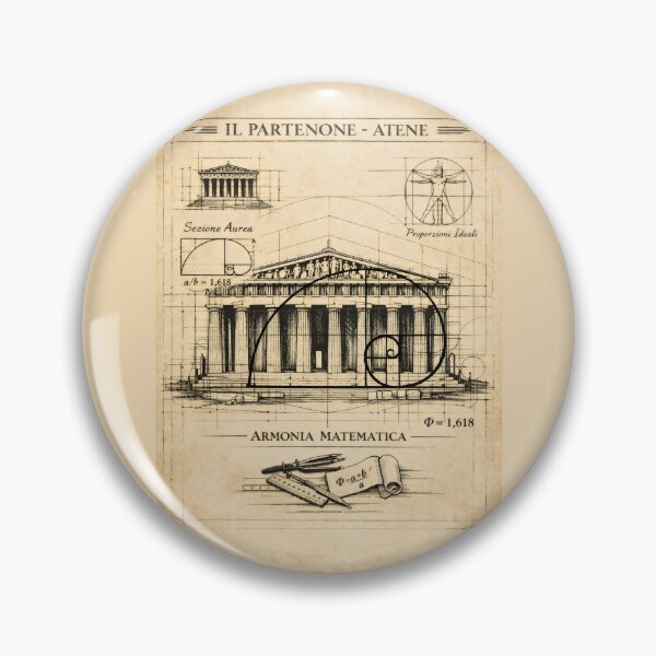 Item preview, Mathematical Harmony Golden Mean Parthenon Blueprint designed and sold by SplashTastic.