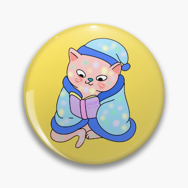 Item preview, Night time reading - polka dot cat designed and sold by BritishDelights.