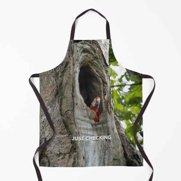 Item preview, Just Checking Parrot Meme Funny Nosy Bird Sticker Scarlet Macaw Tree Humor Gift designed and sold by WildFrameNature.