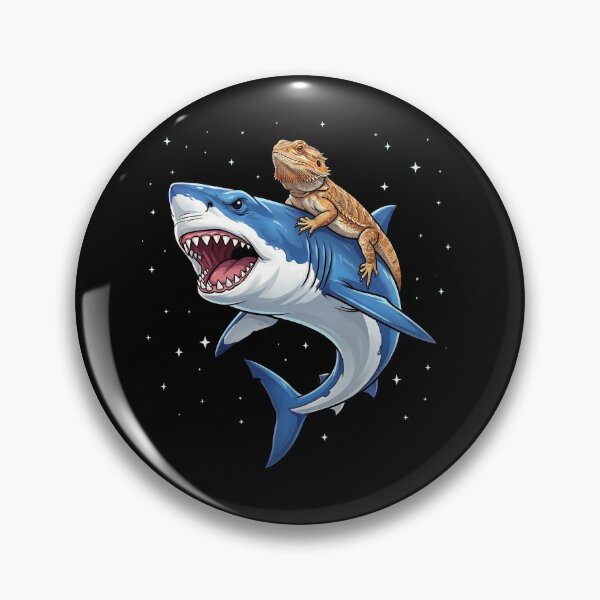 Item preview, Funny Bearded Dragon Riding Shark Animal Lover designed and sold by TerryConnells.