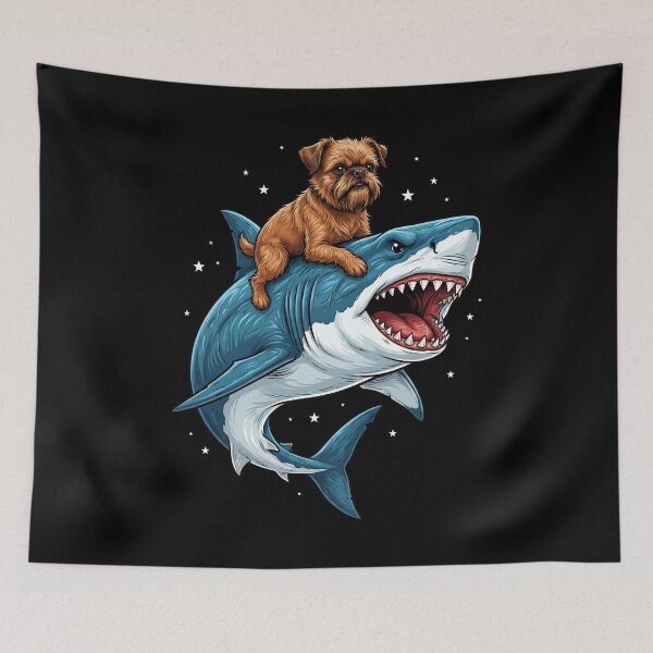 Item preview, Funny Brussels Griffon Shark Dog Mom Dad Lover designed and sold by TerryConnells.