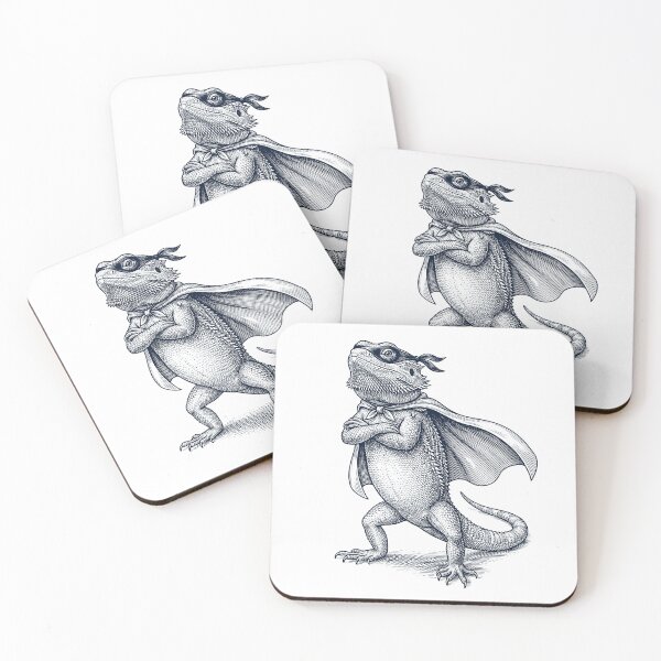 Item preview, Vintage Bearded Dragon Hero Superhero Animal Lover designed and sold by DoodleTortle.