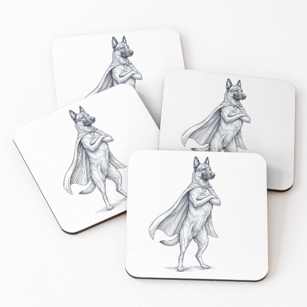 Item preview, Vintage Belgian Malinois Hero Superhero Dog Lover designed and sold by DoodleTortle.