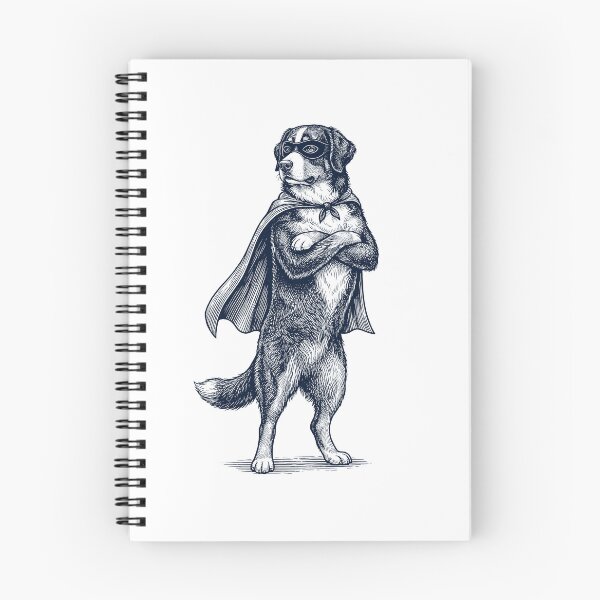 Item preview, Perro de montaña bernés vintage, héroe, superhéroe, amante de los perros designed and sold by DoodleTortle.