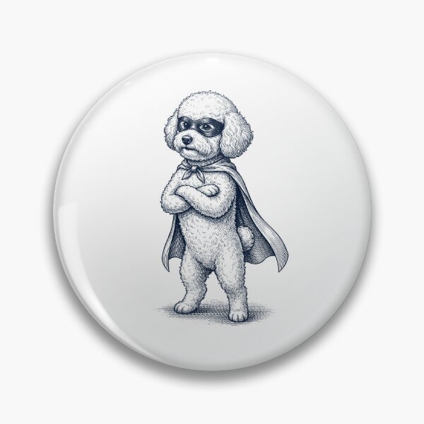 Item preview, Vintage Bichon Frise Hero Superhero Dog Lover designed and sold by DoodleTortle.