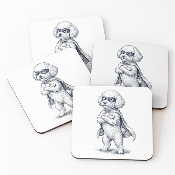 Item preview, Vintage Bichon Frise Hero Superhero Dog Lover designed and sold by DoodleTortle.