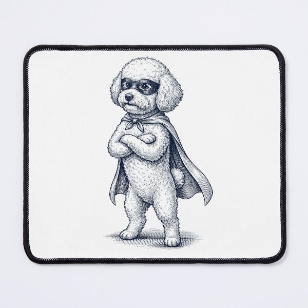 Item preview, Vintage Bichon Frise Hero Superhero Dog Lover designed and sold by DoodleTortle.