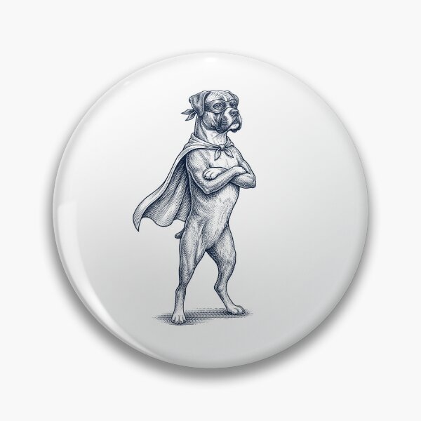 Item preview, Vintage Boxer Dog Hero Superhero Dog Lover designed and sold by DoodleTortle.