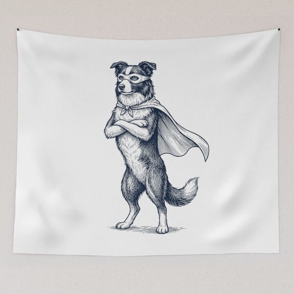 Item preview, Vintage Border Collie Hero Superhero Dog Lover designed and sold by DoodleTortle.