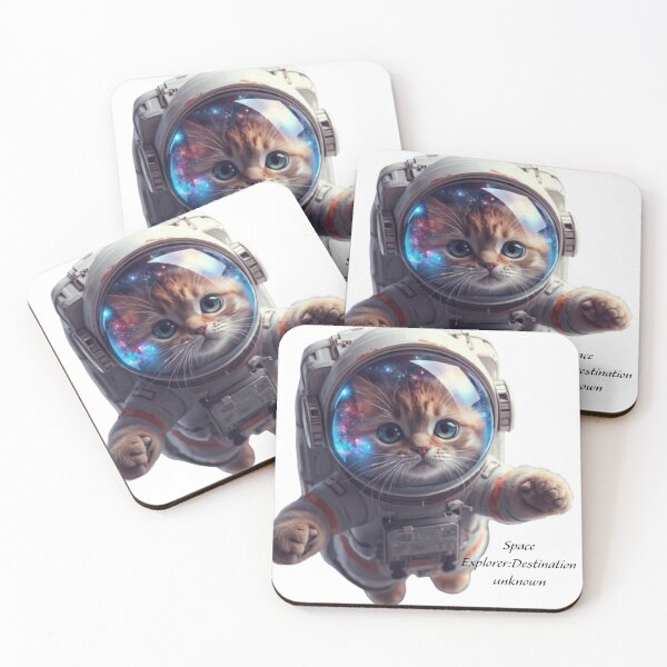 Aperçu de l'œuvre Kitten Space Explorer créée et vendue par Timastorart.
