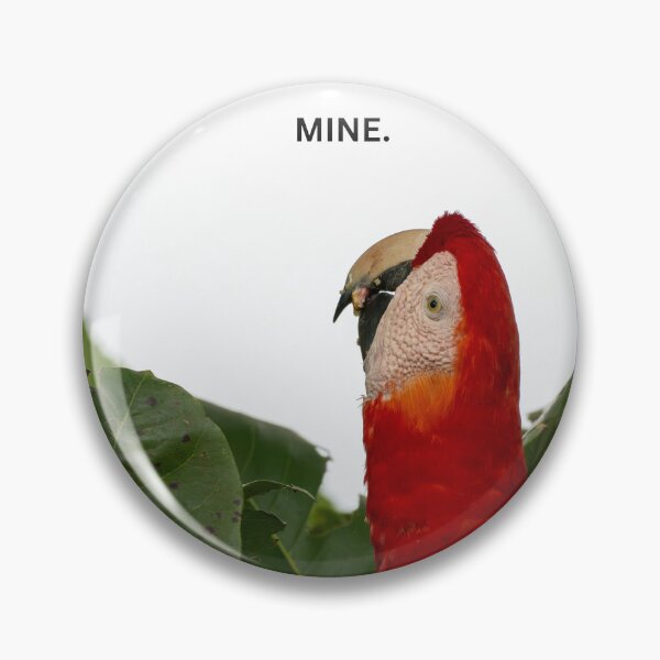 Item preview, Mine Parrot Meme Funny Possessive Bird Sticker Scarlet Macaw Humor Food Gift designed and sold by WildFrameNature.