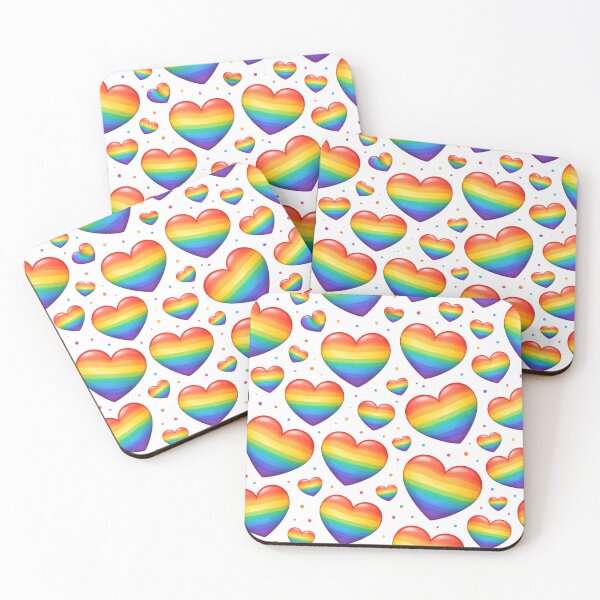 Item preview, Rainbow hearts designed and sold by RiaBubble.