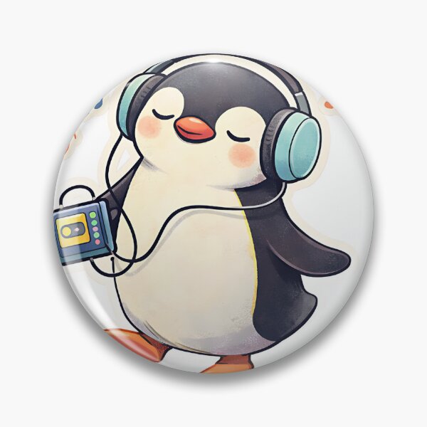 Item preview, Chill Beats Penguin sticker designed and sold by Jaideep Walia.