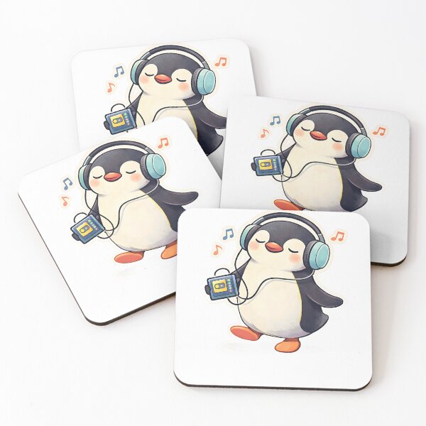 Item preview, Chill Beats Penguin sticker designed and sold by Jaideep Walia.