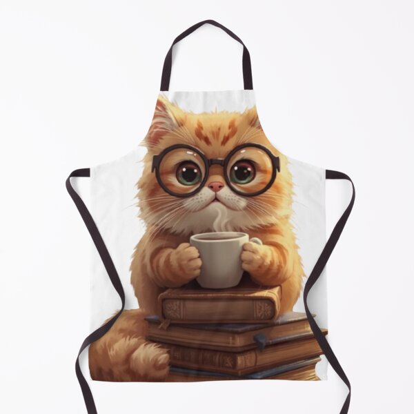 Item preview, Cozy Reading Cat - Cute Academic Kitty with Coffee designed and sold by Timastorart.