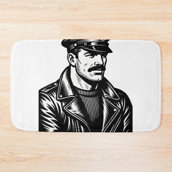 Item preview, Gay Leather Sir Daddy Black & White Art Design designed and sold by ItsAKinkThing.