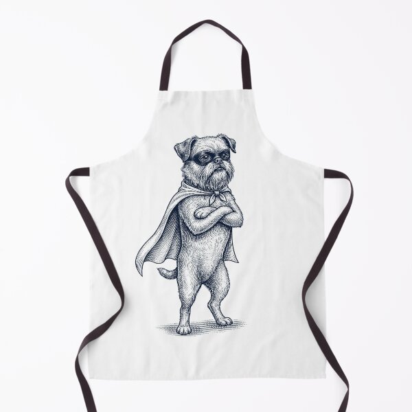 Item preview, Vintage Brussels Griffon Hero Superhero Dog Lover designed and sold by DoodleTortle.