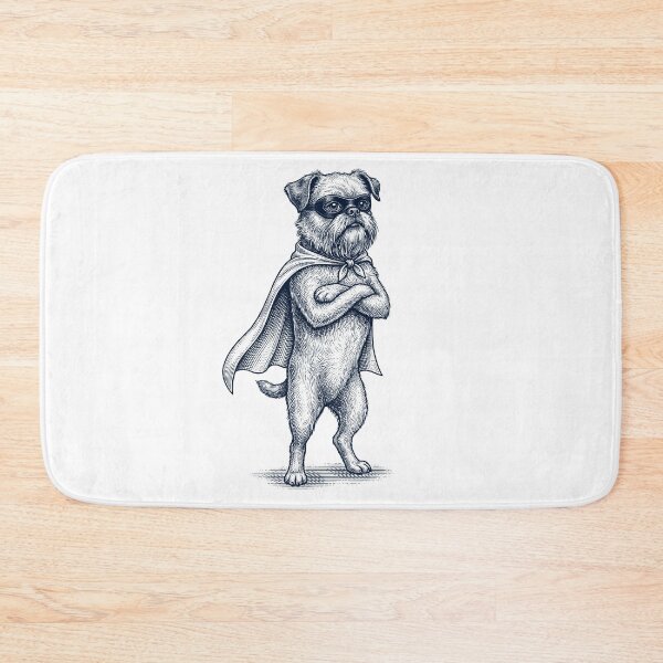 Item preview, Vintage Brussels Griffon Hero Superhero Dog Lover designed and sold by DoodleTortle.