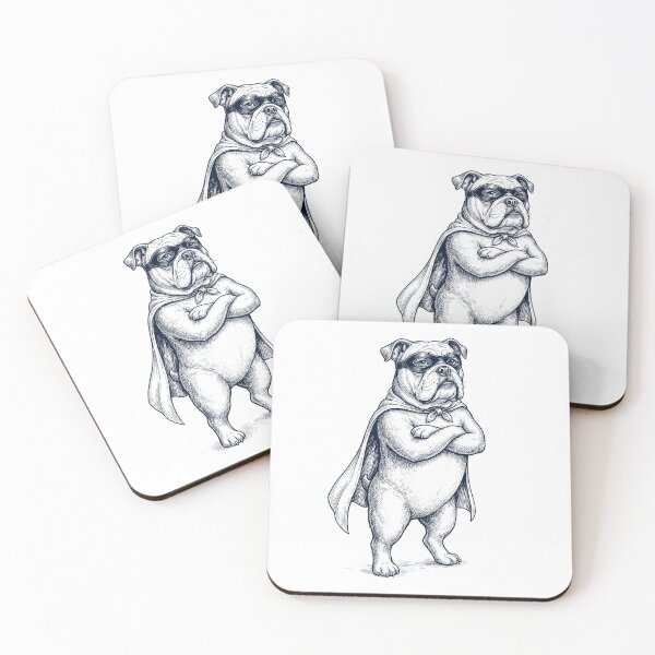 Item preview, Vintage Bulldog Hero Superhero Dog Lover designed and sold by DoodleTortle.