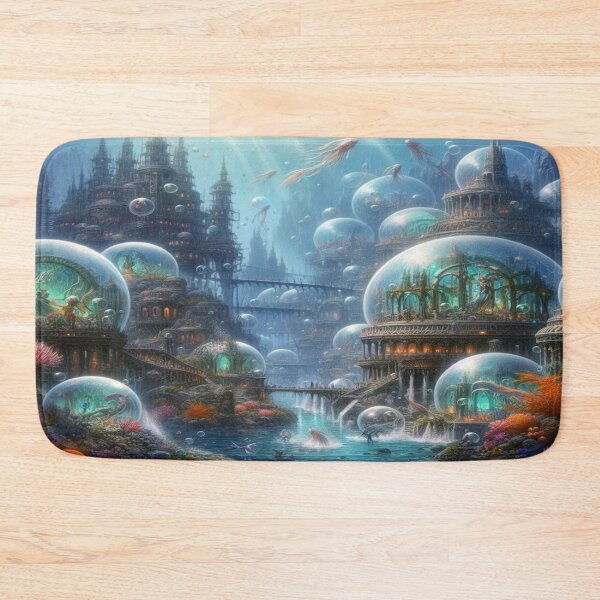 Item preview, Mystic Underwater City with Mermaids, Coral Dreams and Fantasy Architecture designed and sold by FotoworldEdel.