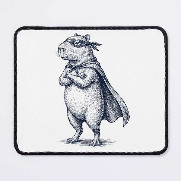 Item preview, Vintage Capybara Hero Superhero Animal Lover designed and sold by DoodleTortle.