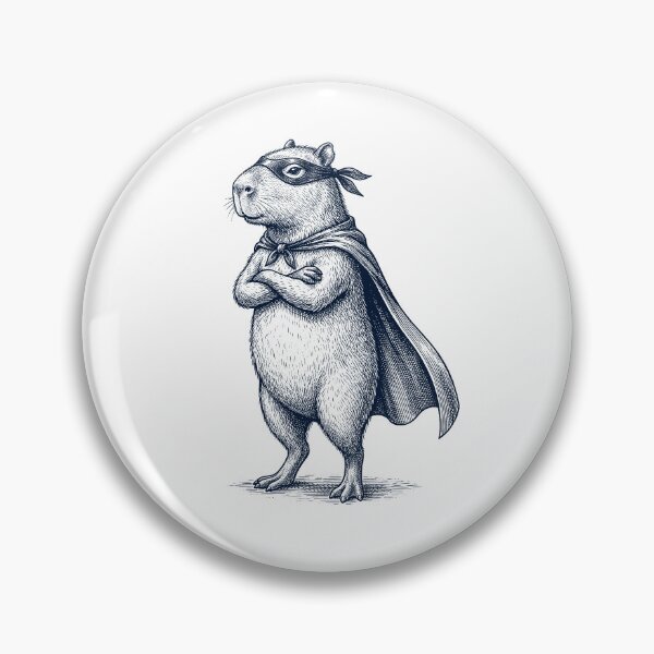 Item preview, Vintage Capybara Hero Superhero Animal Lover designed and sold by DoodleTortle.